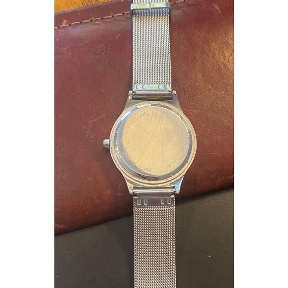 Women's 34mm Silver Tone Watch, Crystal Accents, MOP Face, Mesh Band - Picture 4 of 4